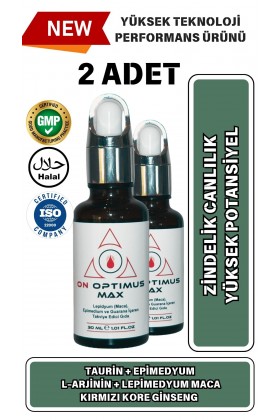 ON OPTİMUS MAX Lepidyum, Epimedium ve Guarana İçeren Takviye Edici Gıda x 2 adet