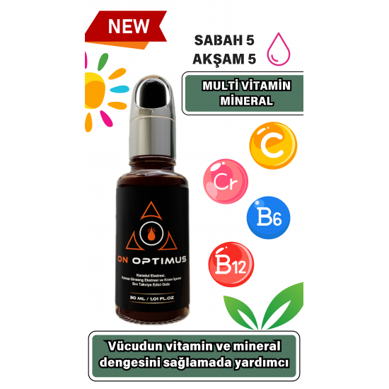 On Optimus Karadut Ekstresi,Kırmızı Ginseng Ekstresi ve Krom İçeren Sıvı Takviye Edici Gıda