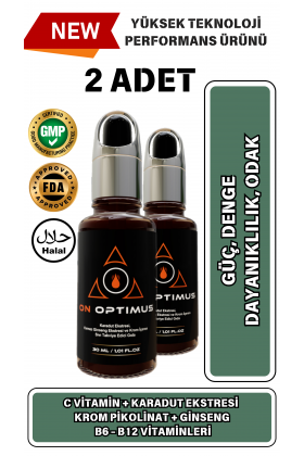 On Optimus Karadut Ekstresi,Kırmızı Ginseng Ekstresi ve Krom İçeren Sıvı Takviye Edici Gıda 2 li paket