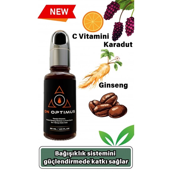 On Optimus Karadut Ekstresi,Kırmızı Ginseng Ekstresi ve Krom İçeren Sıvı Takviye Edici Gıda