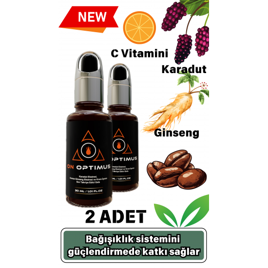 On Optimus Karadut Ekstresi,Kırmızı Ginseng Ekstresi ve Krom İçeren Sıvı Takviye Edici Gıda 2 li paket