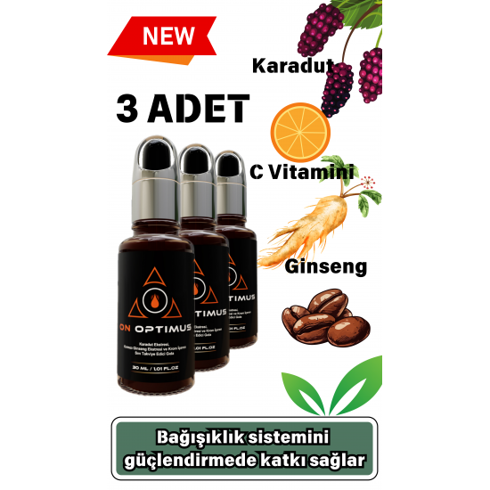 On Optimus Karadut Ekstresi,Kırmızı Ginseng Ekstresi ve Krom İçeren Sıvı Takviye Edici Gıda - 3'lü paket